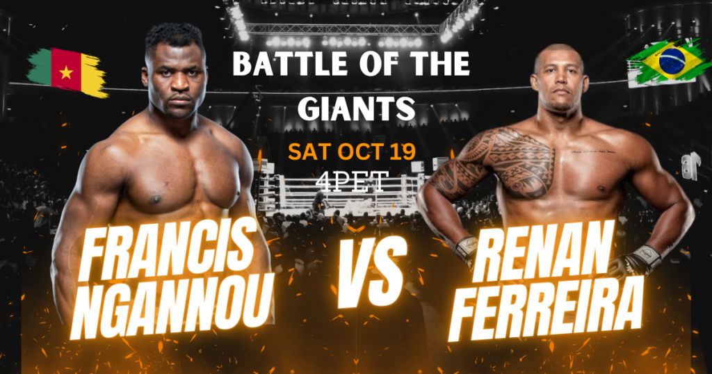 Battle of the Giants: Francis Ngannou Set to Face Renan Ferreira in PFL Super Fight-2024